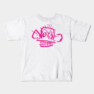 Pink monkey graffiti mural jinx arcane urban street vandal Kids T-Shirt